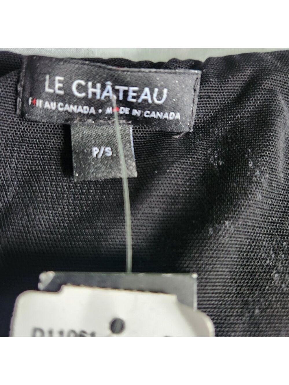 Le Chateau Womens Size Small Black Floral Lace Cold Shoulder Flutter Top NWT - Picture 9 of 12
